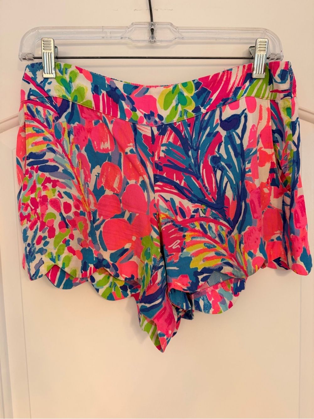 Lilly Pulitzer Dahlia Shorts Gumbo Limbo Scalloped Hem Medium